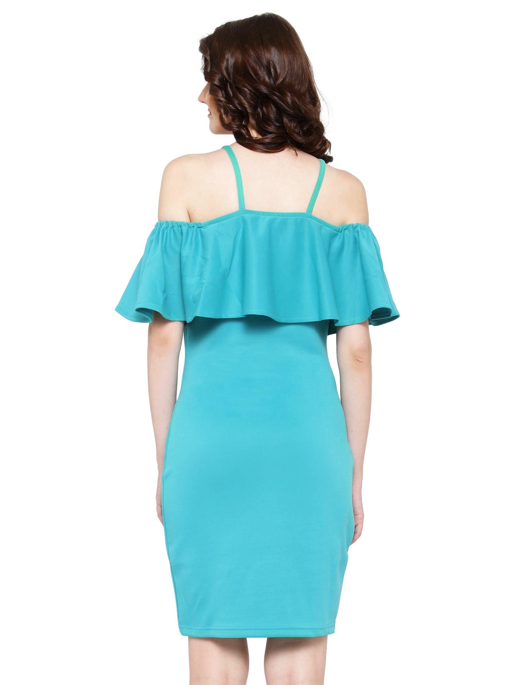 ICONIC TURQUOISE MIDI BODYCON DRESS